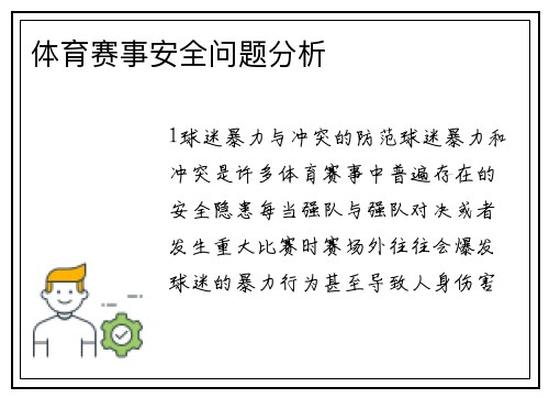体育赛事安全问题分析